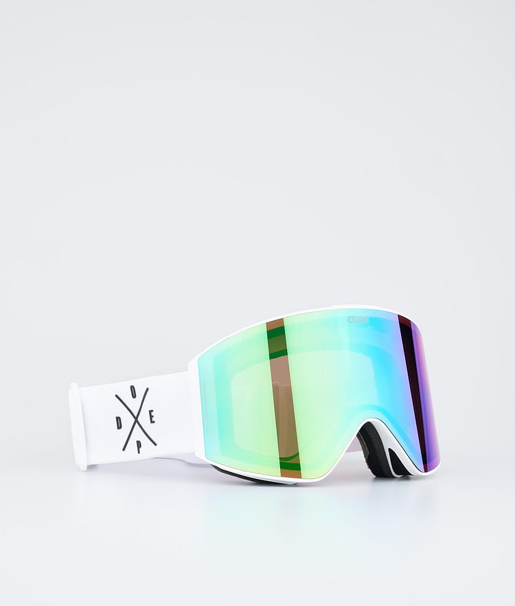 Dope Sight Skibriller White/Green Mirror, Bilde 1 av 6