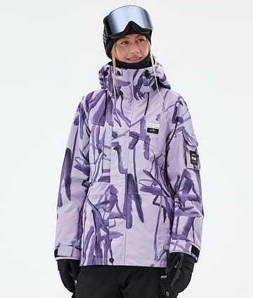 Dope Adept W Snowboardjakke Dame Scribble Purple
