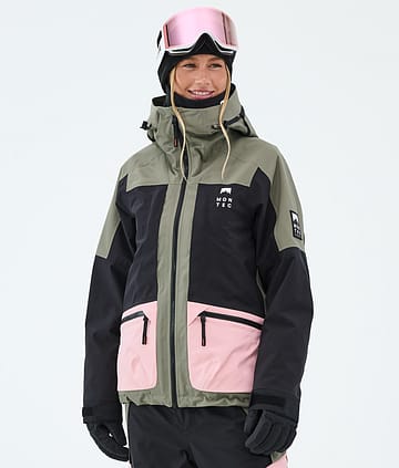 Montec Morpheus W Snowboardjakke Greenish/Black/Soft Pink