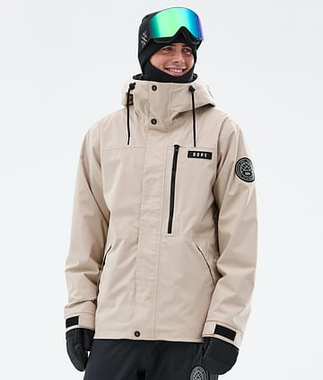 Dope Blizzard Full Zip Snowboardjakke Herre Sand