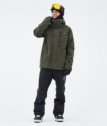 Dope Blizzard Full Zip Snowboardoutfit Herre Olive Green/Black