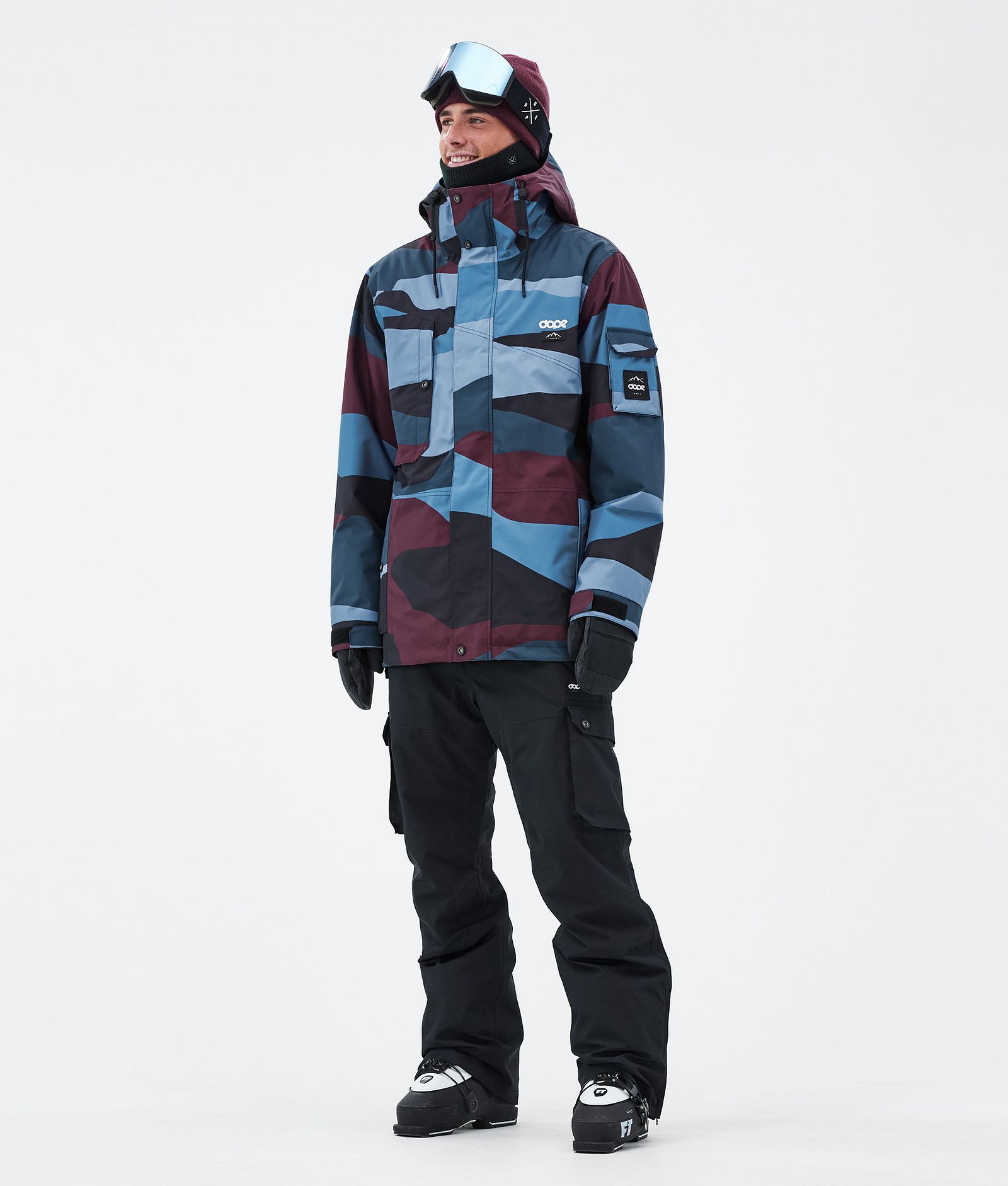 Dope Adept Skidoutfit Herre Shards Burgundy Blue/Blackout, Image 1 of 2