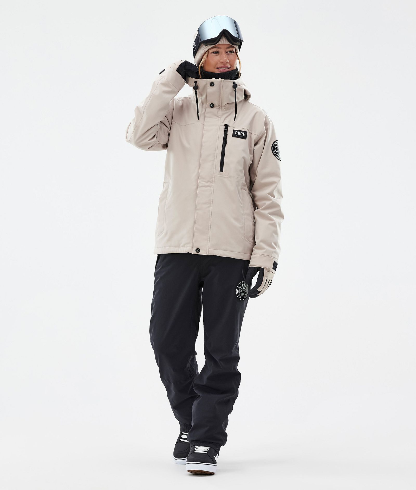 Dope Blizzard W Full Zip Snowboardoutfit Dame Sand/Black, Image 1 of 2