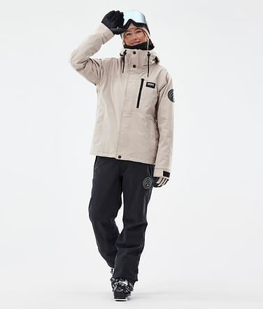 Dope Blizzard W Full Zip Skidoutfit Dame Sand/Black